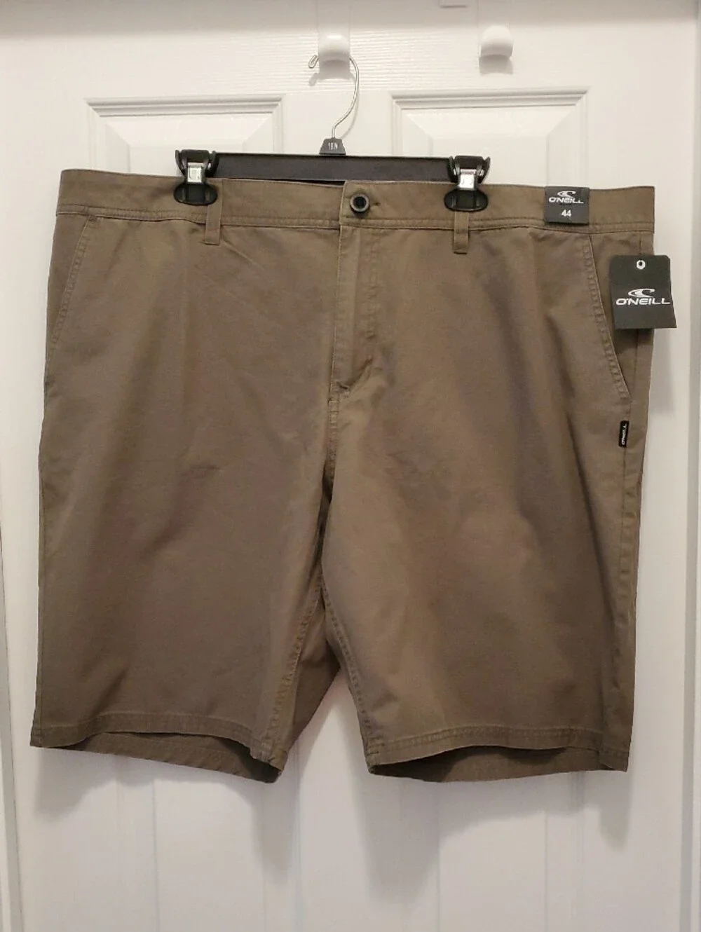 NEW O'Neill Men's Khaki Flat Front Chino Shorts 🌻size 44